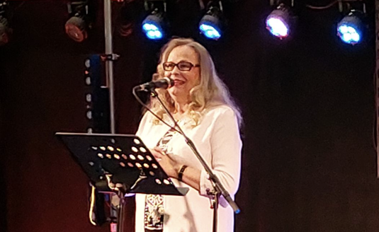 Anne Pohtamo-Hietanen oli yksi Parkanon missiotapahtuman puhujista. (Sauli Takala)