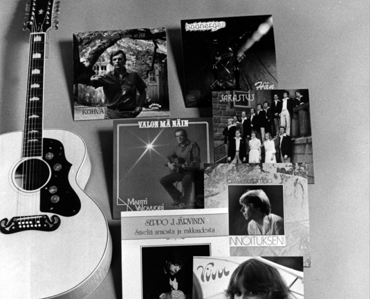 Uudelleen julkaistaviksi ovat tulossa muun muassa Boanergesin, Seppo Kohvakan ja Virven levyt, joita esiteltiin tuotekuvassa 1980-luvulla. (RV:n arkisto)
